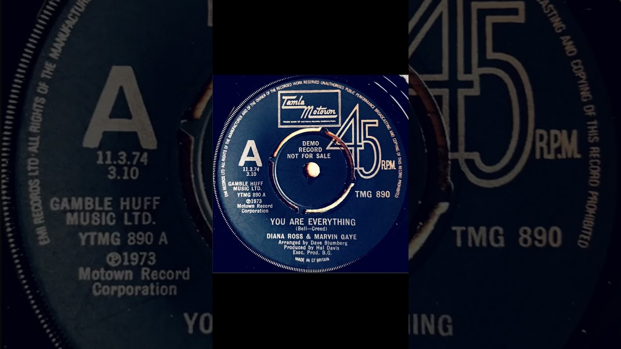 Diana Ross & Marvin Gaye - You Are Everything - UK Tamla Motown Records Demo released 1973