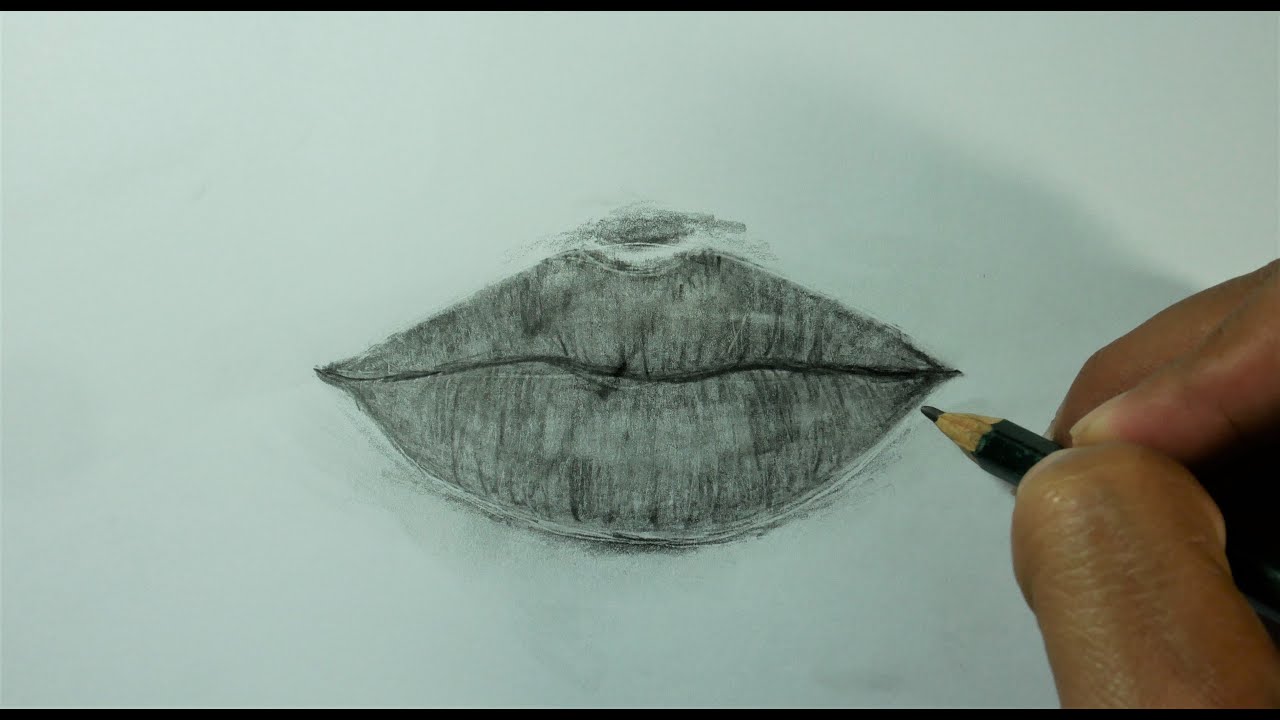 How To Draw Realistic Lips (mouth) beginner