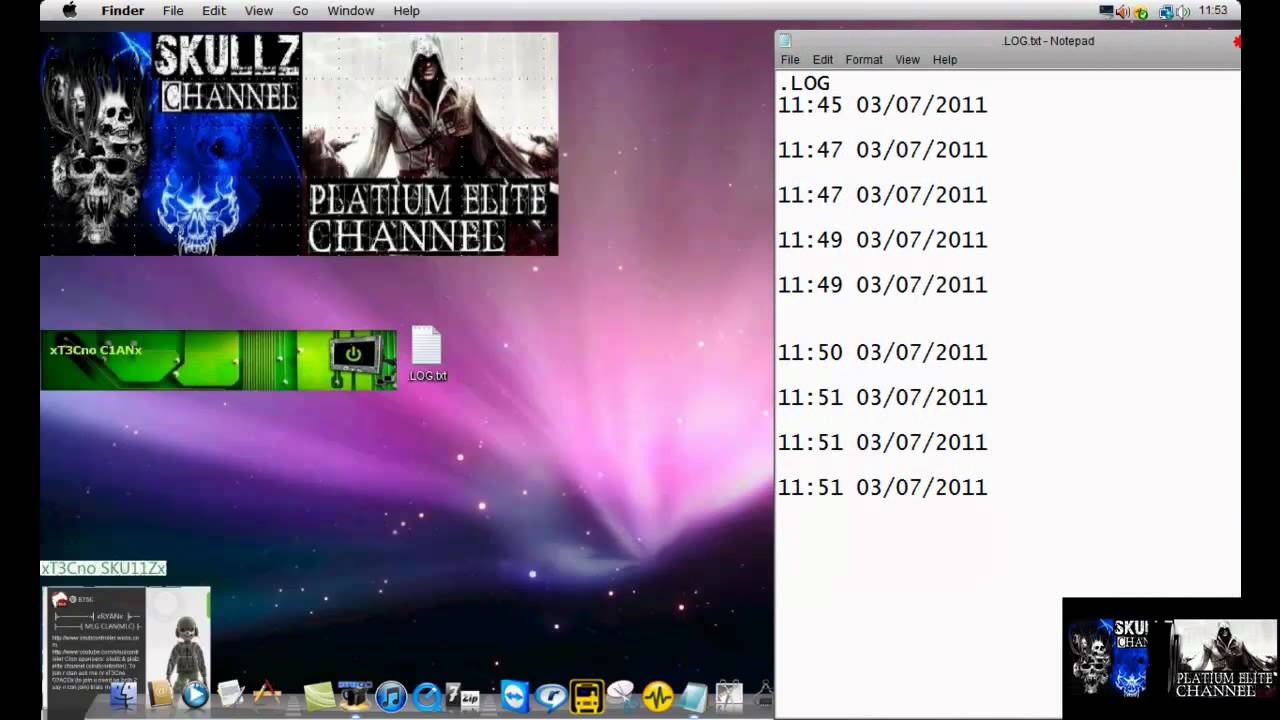 how to make a .log file