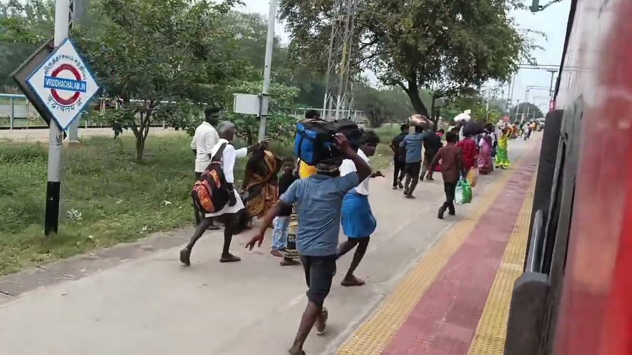 🚂 விருத்தாச்சலம் -  விழுப்புரம் ரயில் பயணம்|Virudhachalam to Villupuram Train Journey| Train16352