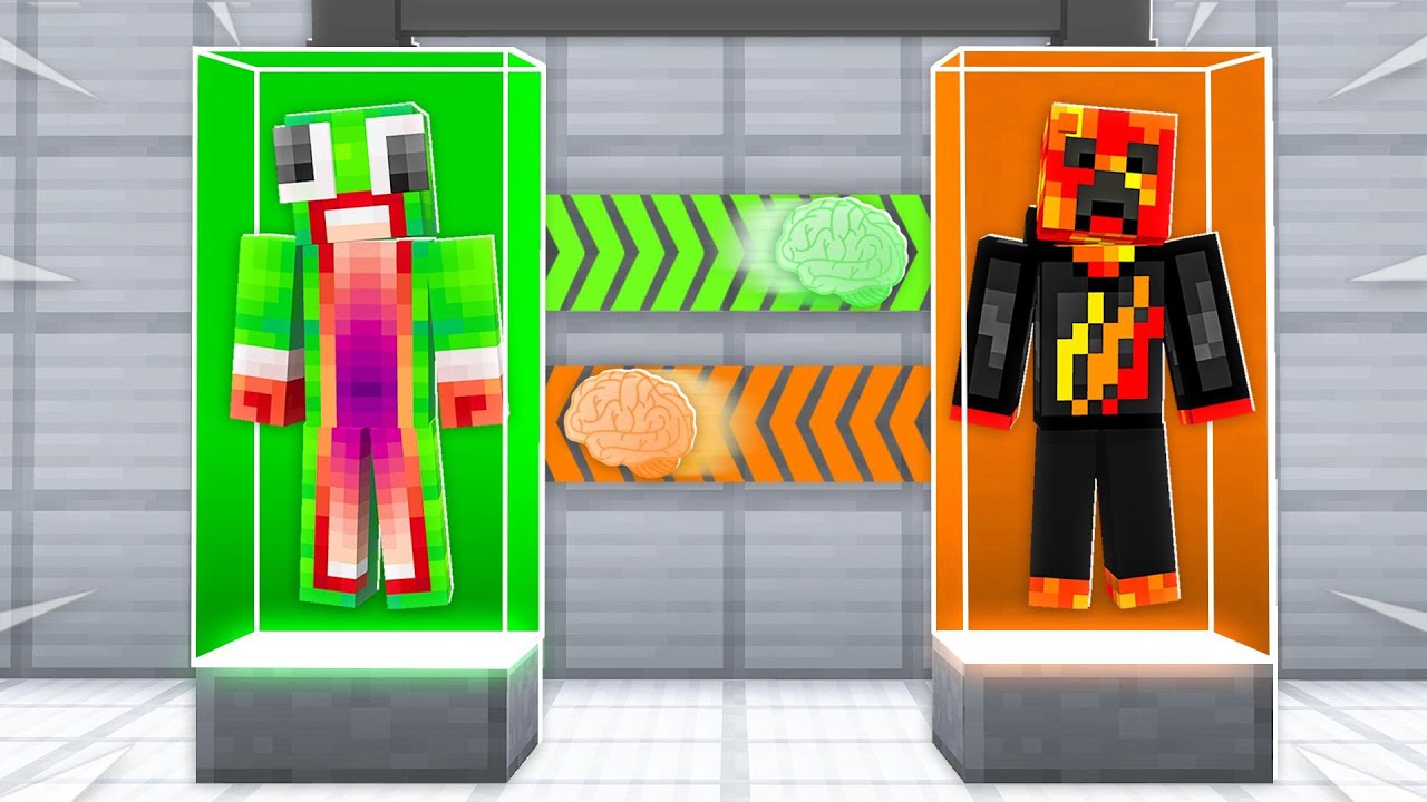 I Transformed into Unspeakable! (Minecraft Brain Swap)