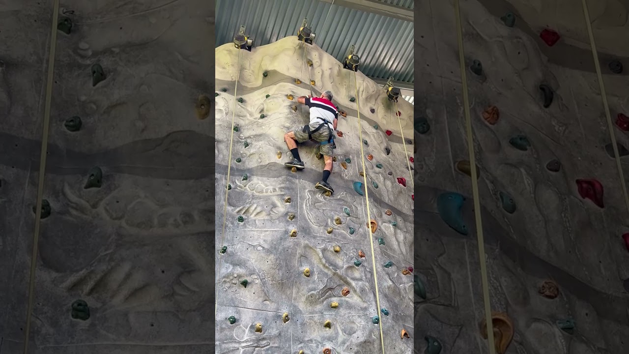 Climbing Rock Wall at U.S. National Whitewater Center 