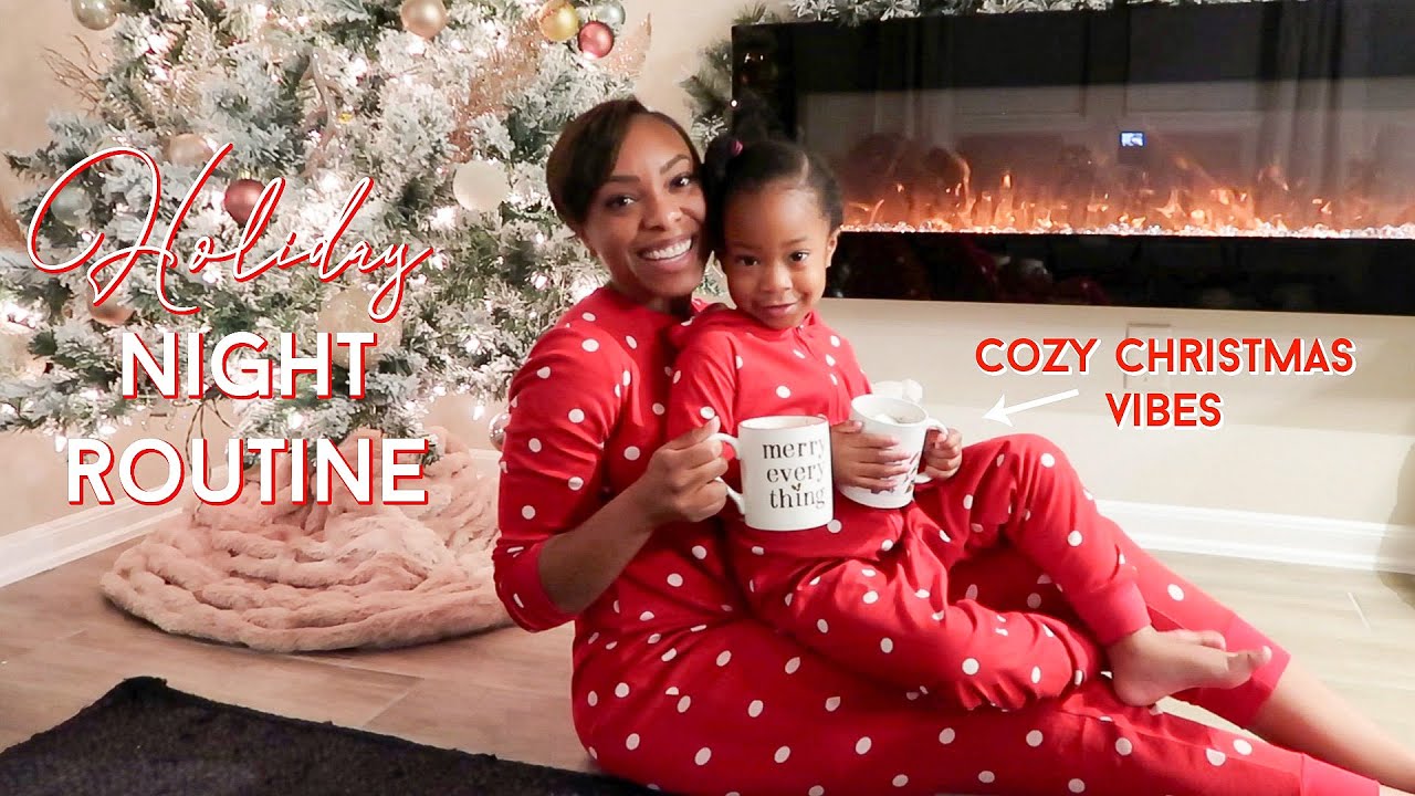 Christmas/Holiday Evening Routine | Relaxing + Cozy Night Routine 🎄