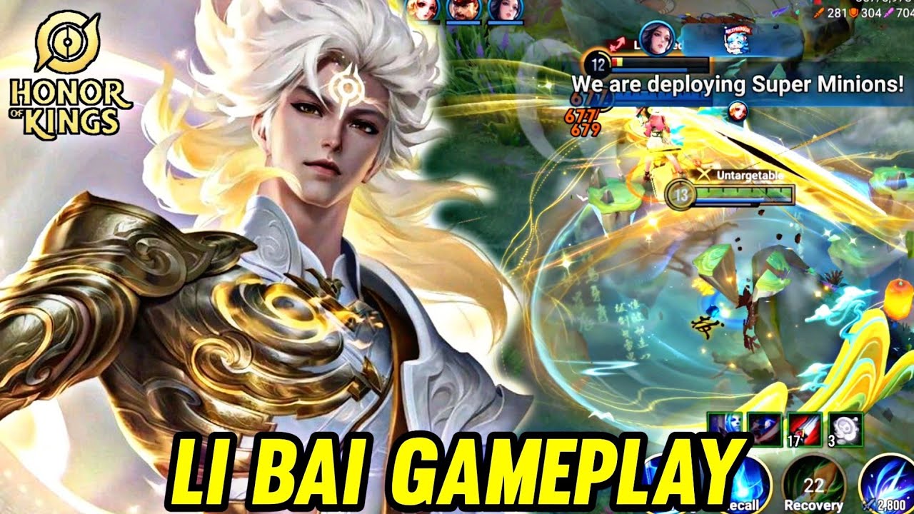 HOK : LI BAI GAMEPLAY | IN JUNGLE - HONOR OF KINGS