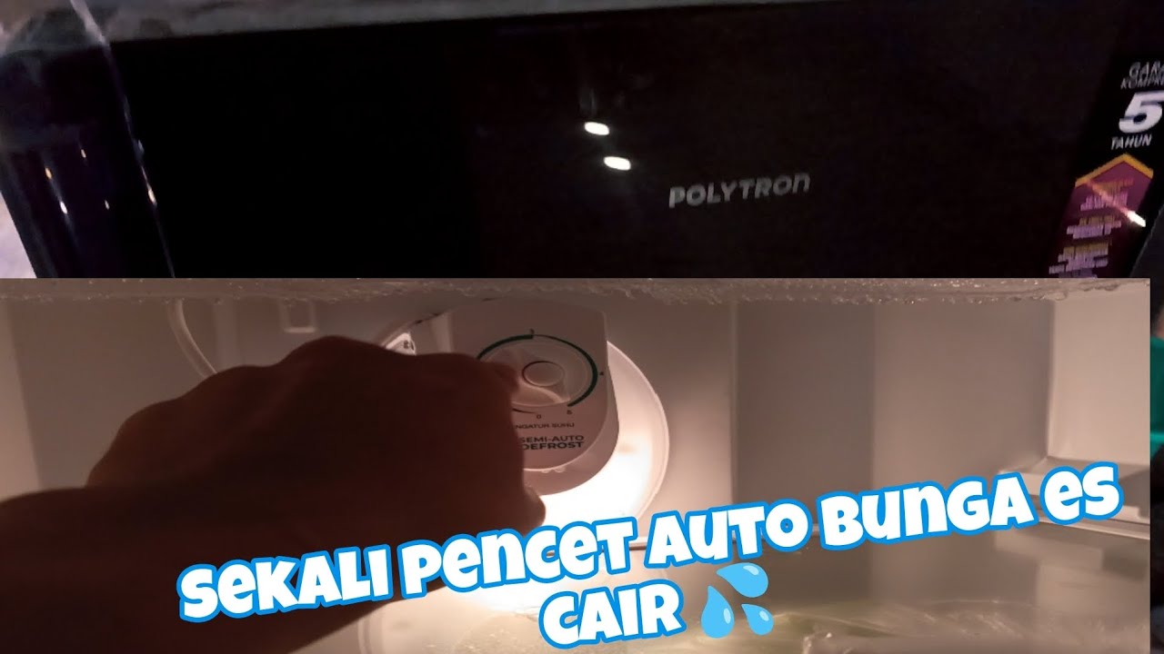 CARA MENCAIRKAN BUNGA-BUNGA ES DI KULKAS POLYTRON SATU PINTU TERBARU 2024