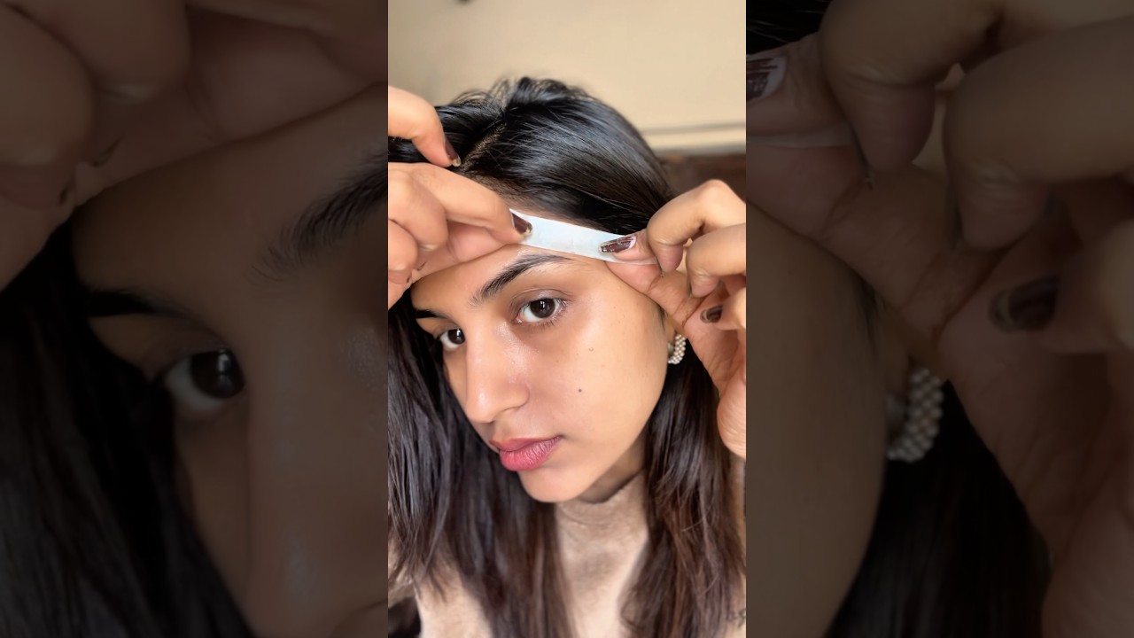 Let&rsquo;s wax my face using Veet wax strips😱 #shorts #waxing #facewax #trending