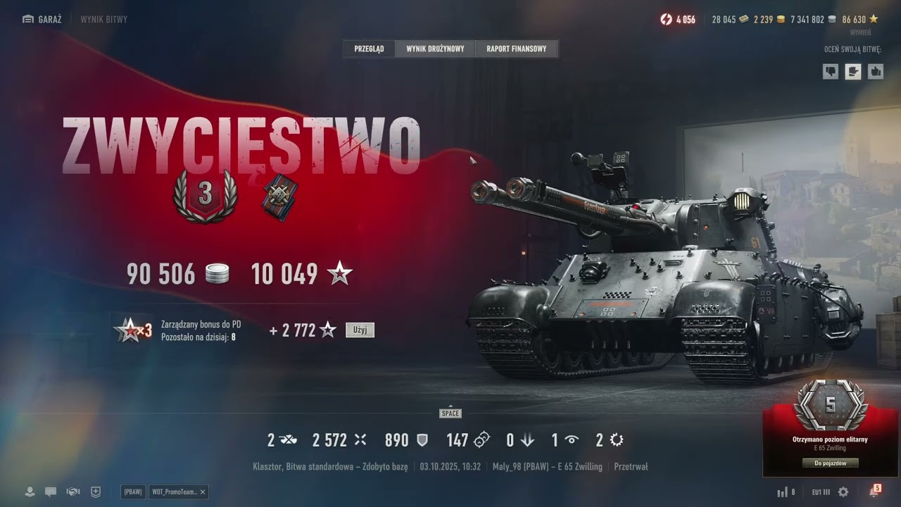 E65 - Zwilling maszyna z przepustki
