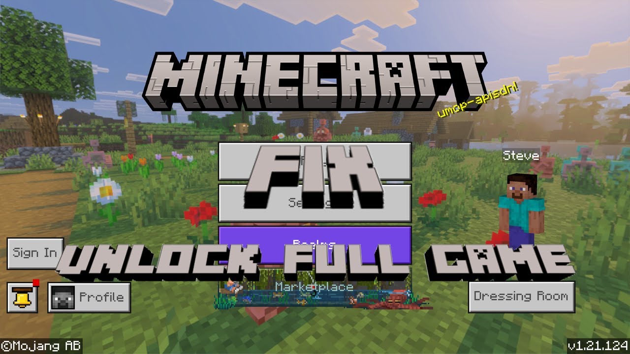 كيفية ازالة Unlock Full Game في ماينكرافت البيدروك