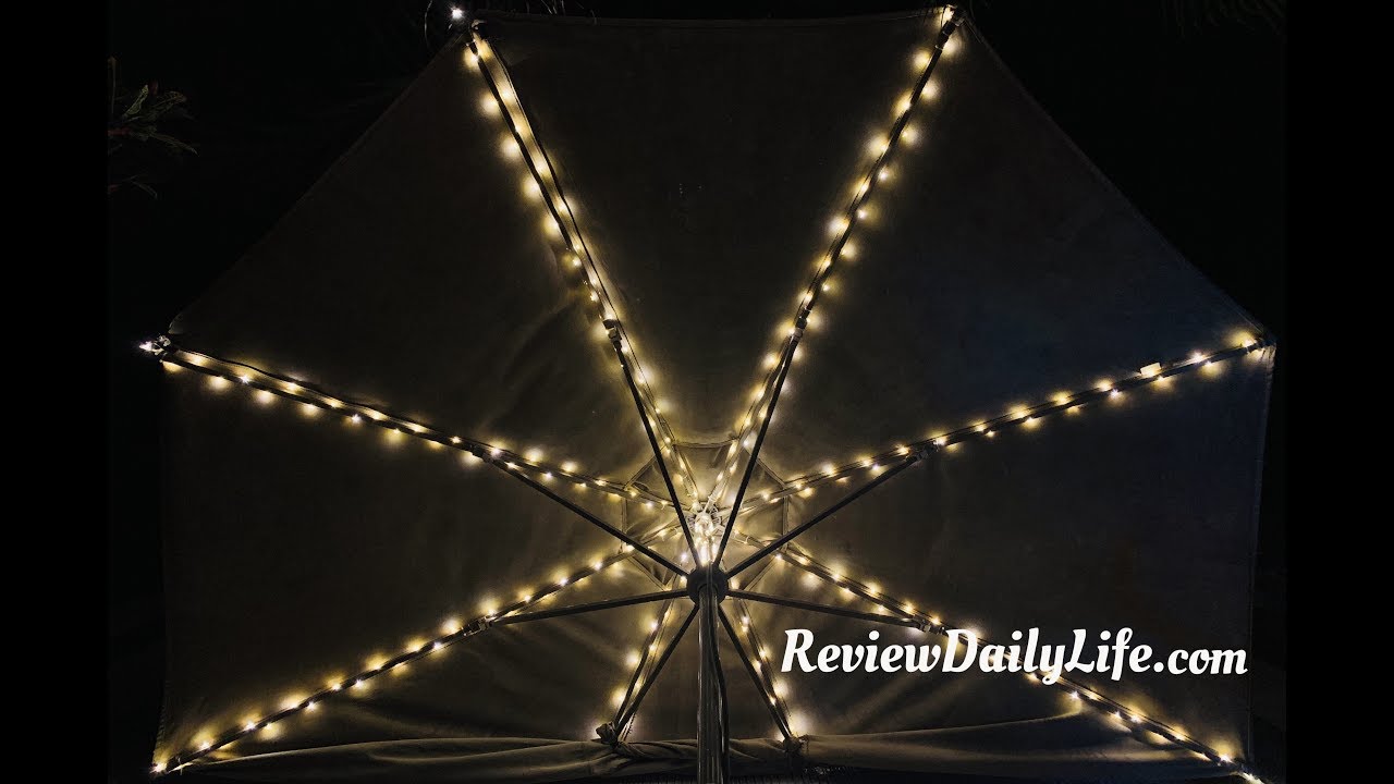 Umbrella Hack 101- Installing Outdoor String Lights