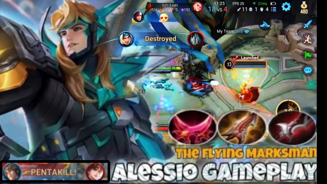 PENTAKILL!! TOP 1 GLOBAL BUILD ALESSIO | GAMEPLAY ALESSIO BUILD HIGH DAMAGE AND FAST ATTACK ~ HOK
