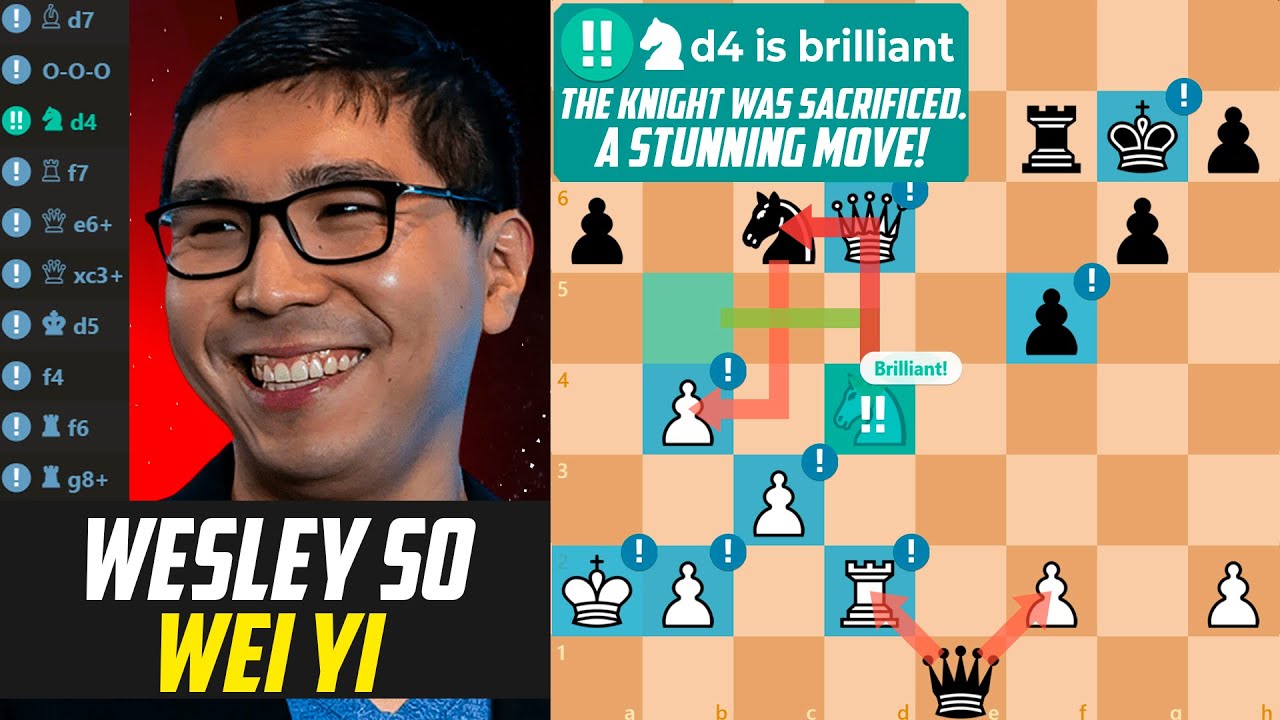 Wesley So *CRUSHED* Wei Yi with Brilliant Knight Sacrifice - Reykjavik Open 2013