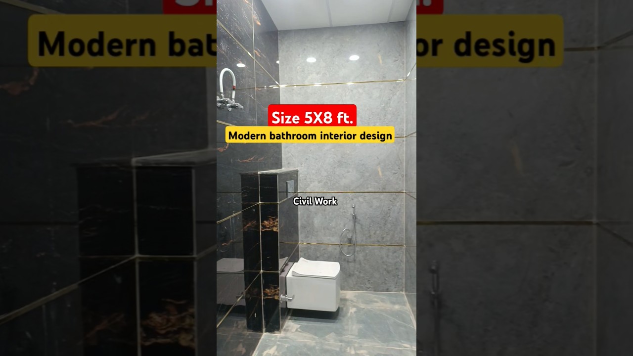 Modern bathroom interior design , small bathroom size design 