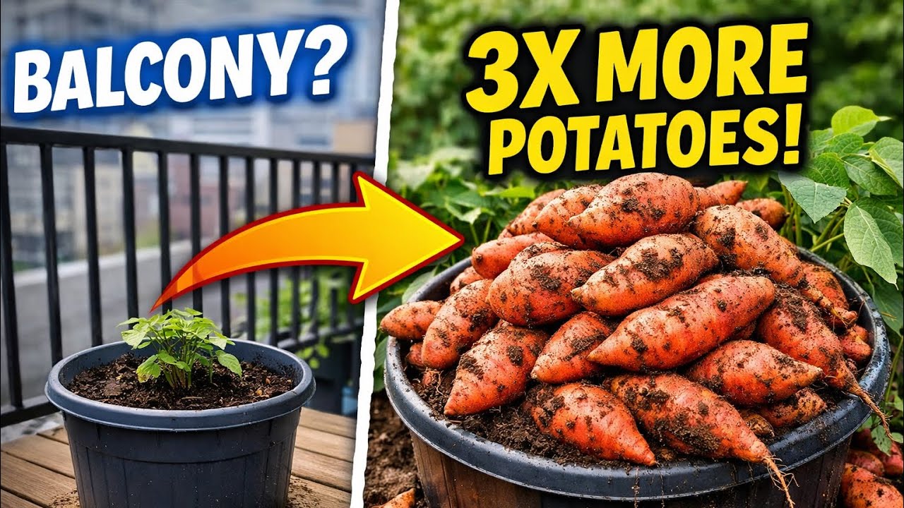 how to grow sweet potatoes in plastic tubs on your balcony and 3x your yield