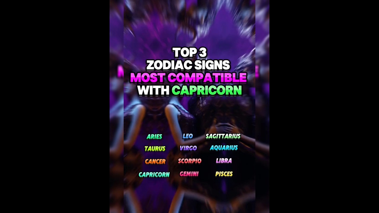Top 3 Zodiac Signs Most Compatible With Capricorn #zodiacsignsexplained #zodiacwhisperer #zodiaclife