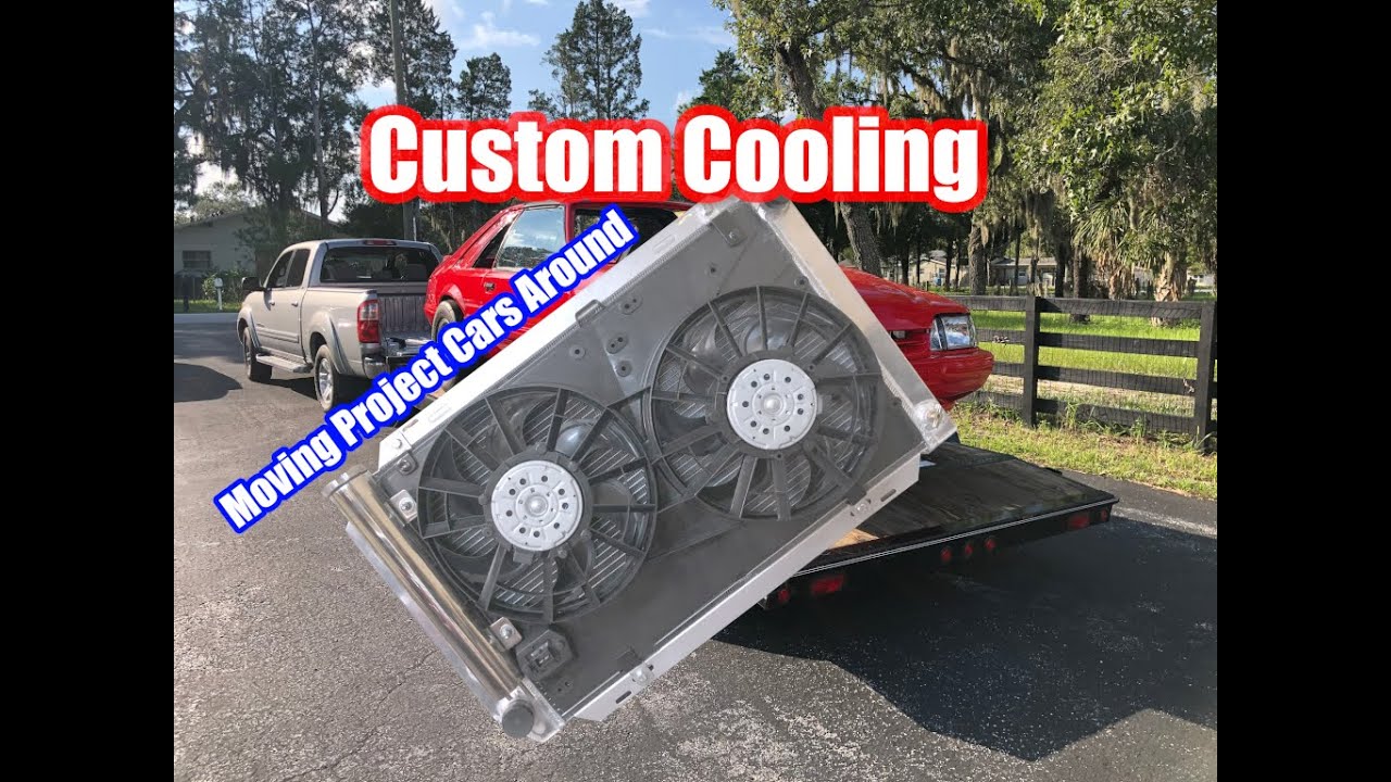 Custom Contour fans and radiator build for the 92 Fox and moving project cars around