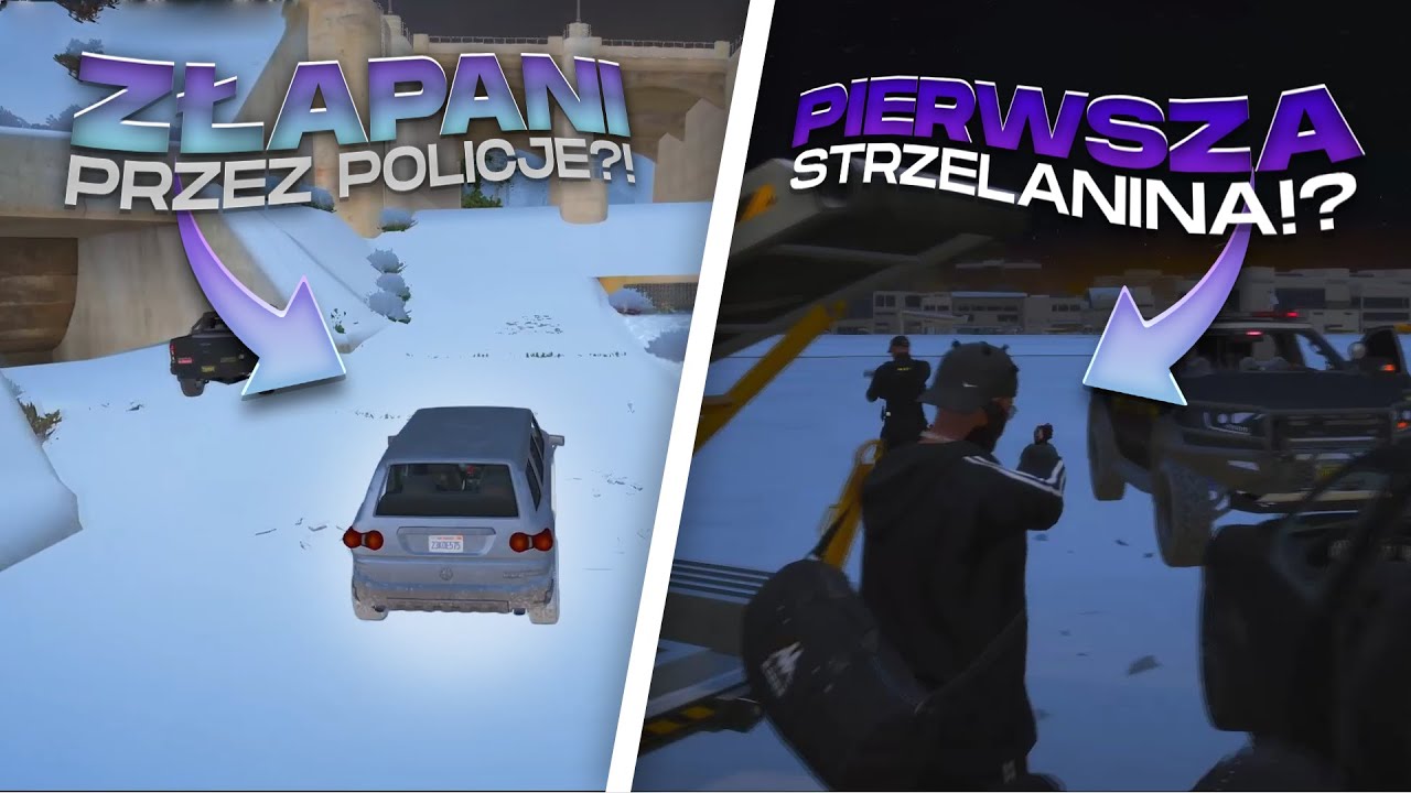 PIERWSZE STRZELANINY! ZŁAPALI NAS!? - GTA RP #4