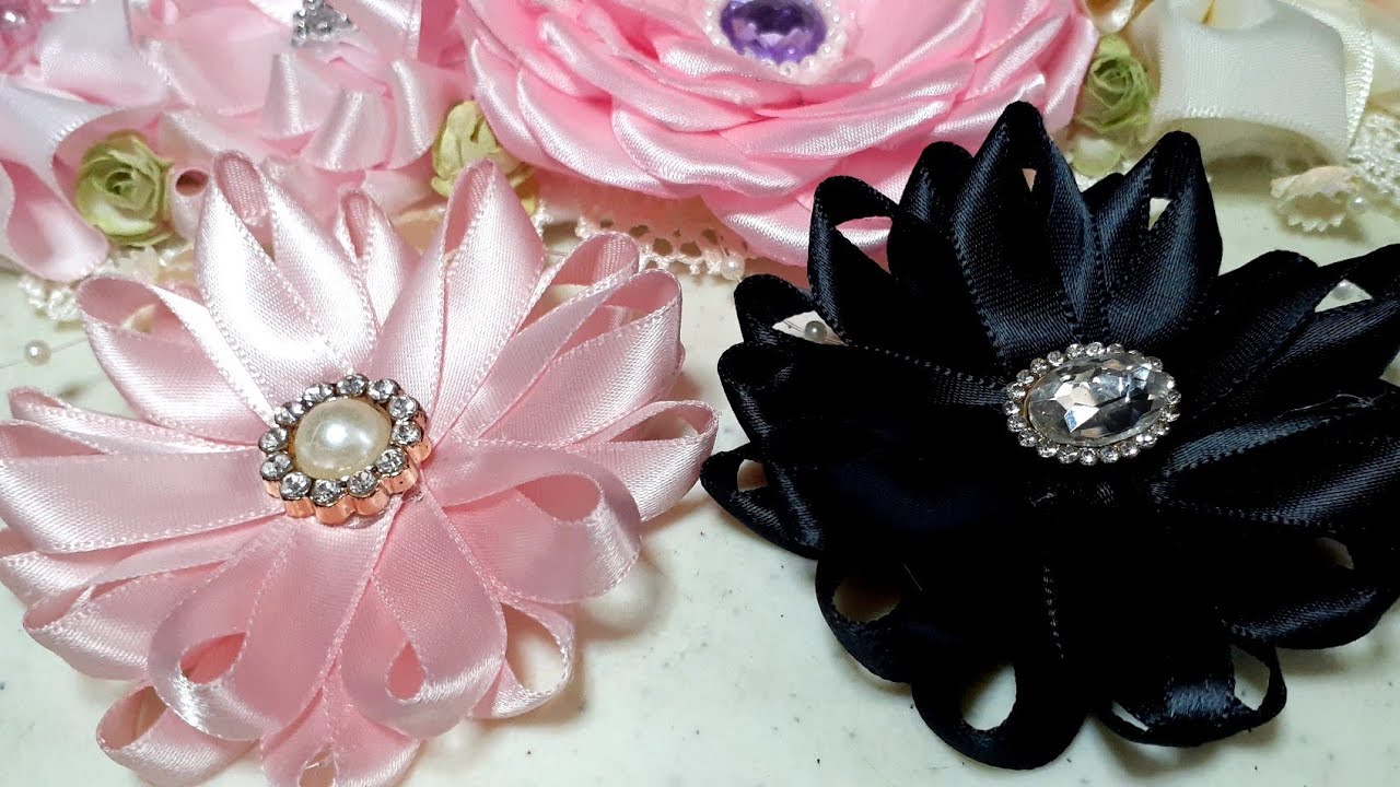 Flor de list&oacute;n delgado #facildehacer #flowers #flores