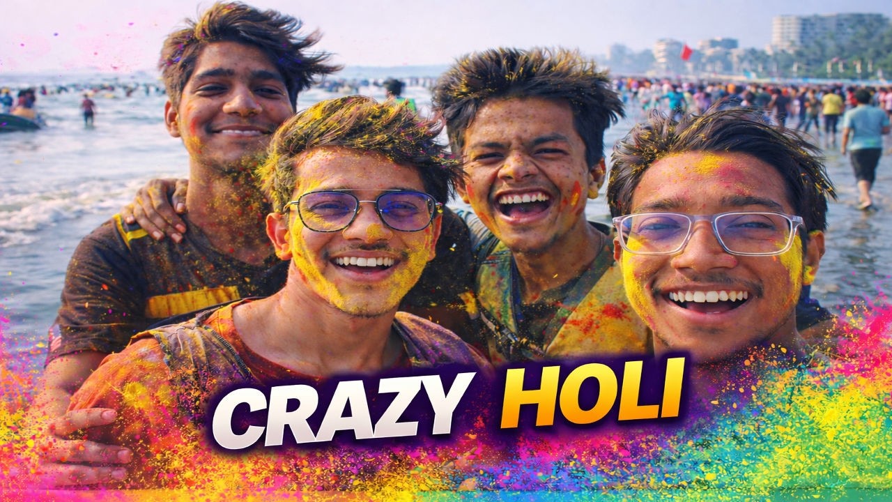 Holi Pe Beach Masti 🌈 | Holi Vlog With Friends | Full On Celebration