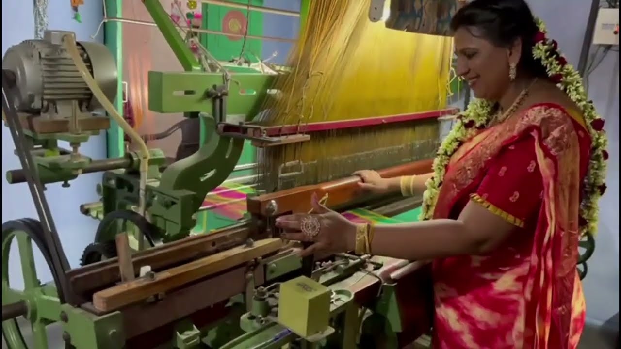 Power loom saree weaving Process -   MB 67 #shorts