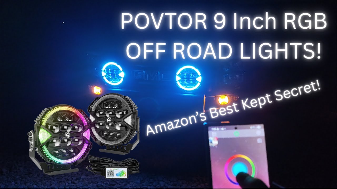 POVTOR 9-Inch RGB Off-Road Lights | Full Review, Install & Night Test