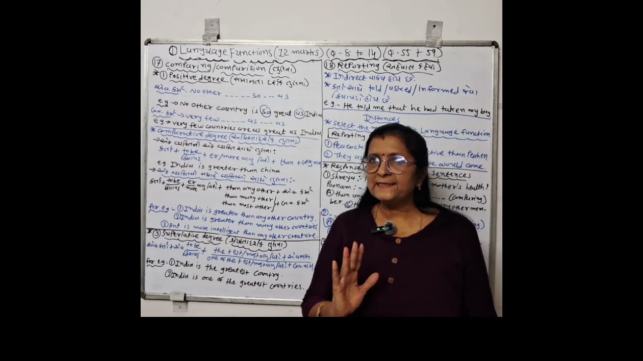 LECTURE-5 Language Functions [comparing & Reporting] ENGLISH GRAMMAR SERIES BY CHANDRIKA PATEL 