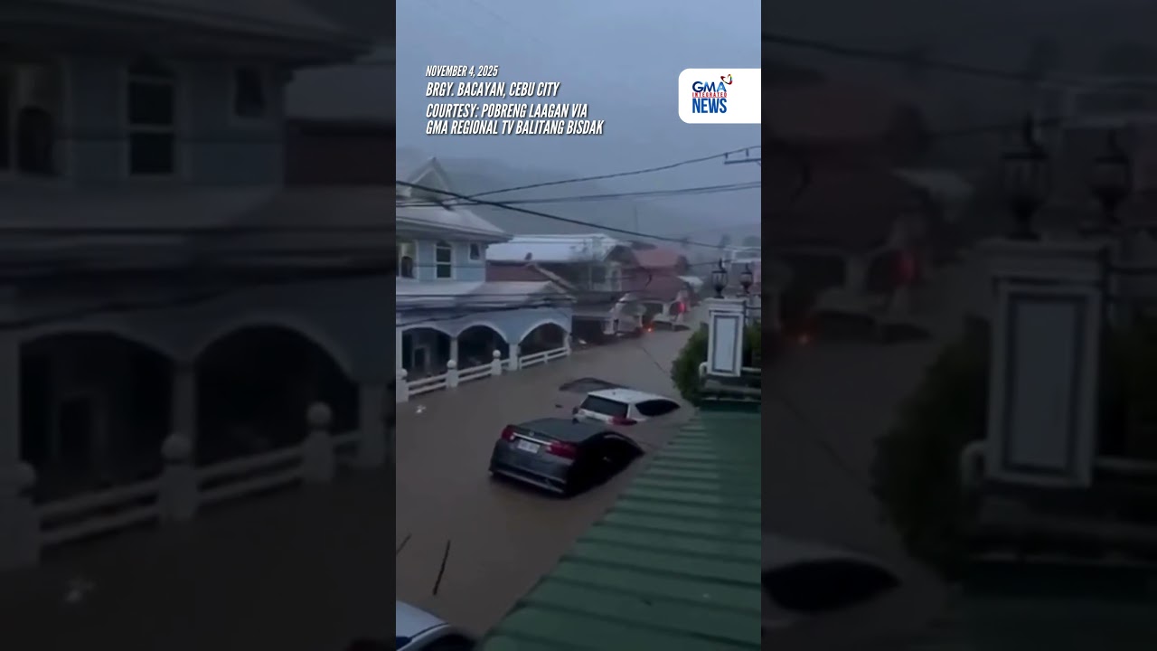 Mga sasakyan sa Cebu City, inanod ng baha dahil sa Bagyong Tino | GMA Integrated News