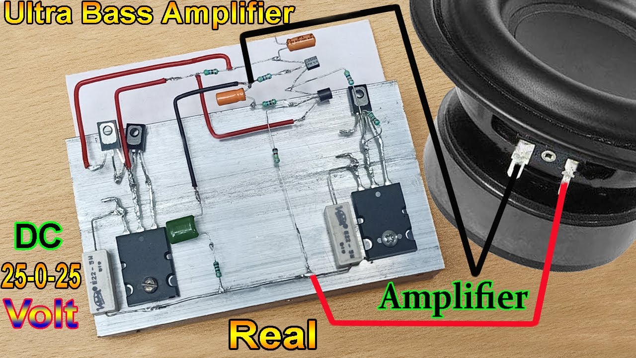full course for powerful bass amplifier // how to make a amplifier with 2sc5200 and 2sa1943