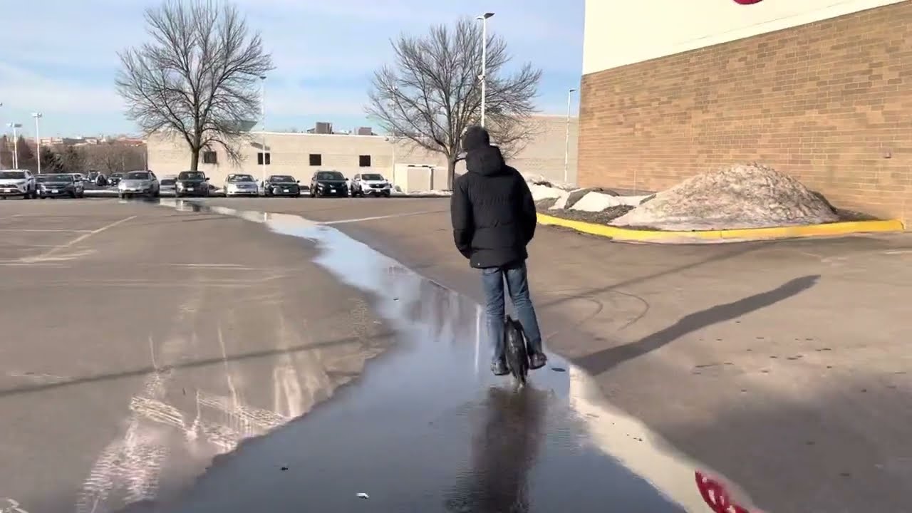 InMotion V8 driving through water￼