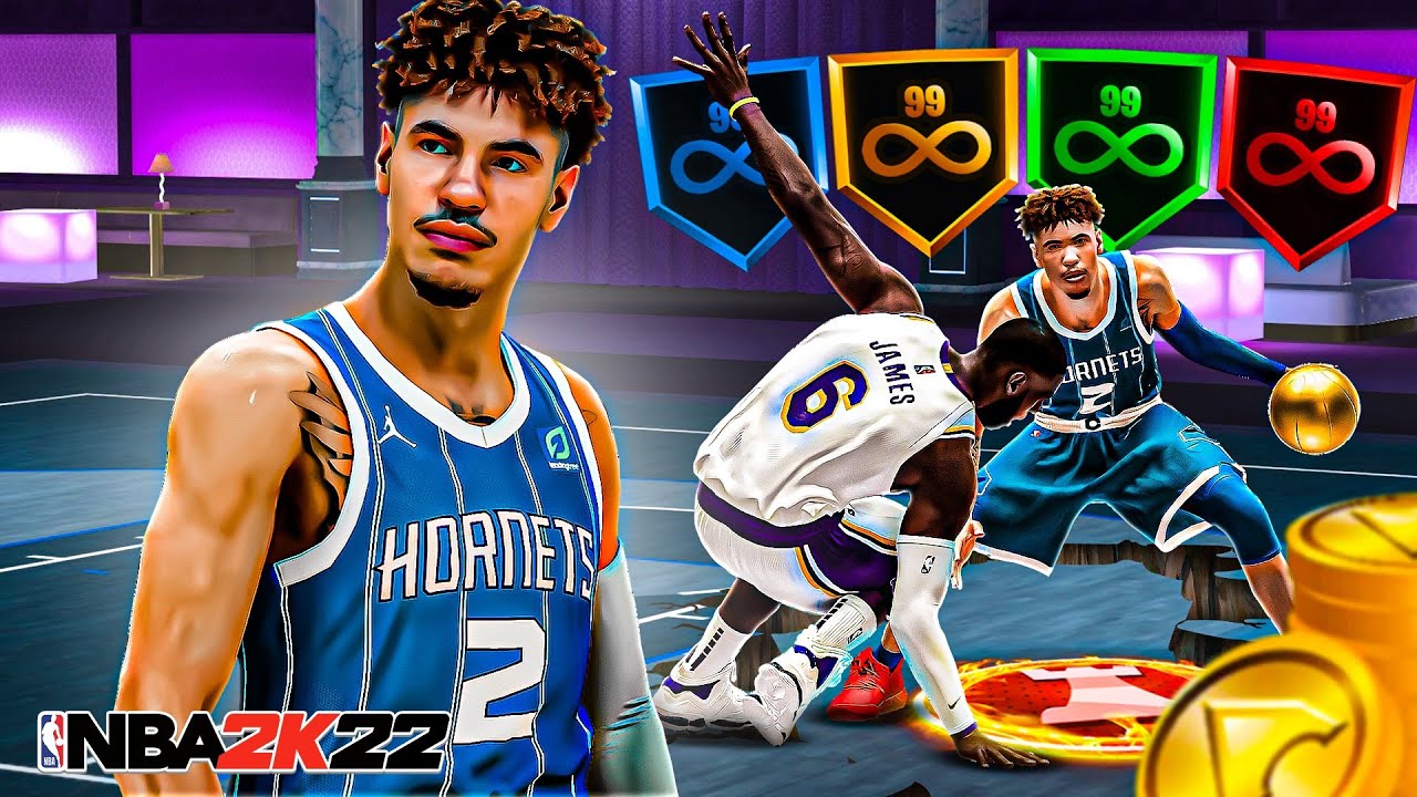 LEGEND LAMELO BALL BUILD EMBARRASSING ANKLE BREAKERS on the STAGE 1V1 COURT (NBA 2K22)