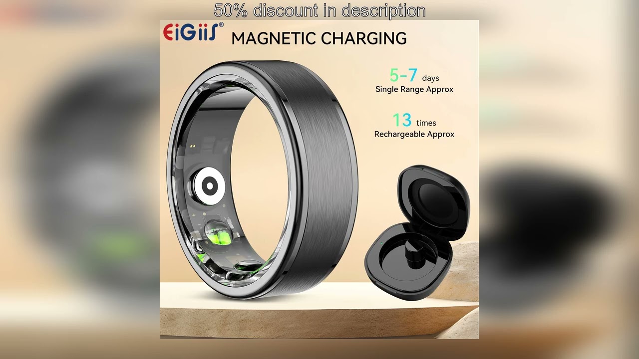 Latest Products You Must Know!&nbsp;#EIGIIS 2025 New Smart Ring Blood Oxygen Heart Rate Monitor IP68 W