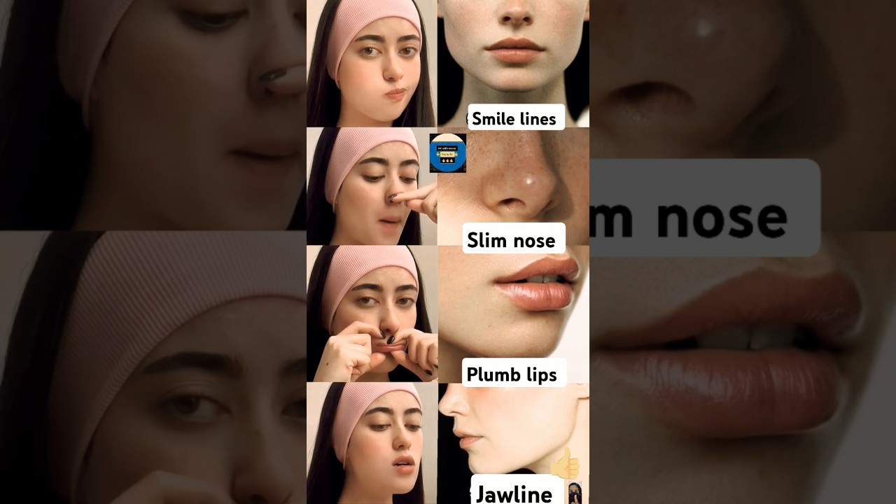4 top face fitness moves 💛 #smilelines #jawline #facecam #facemassage #faceexercise #akwithmona