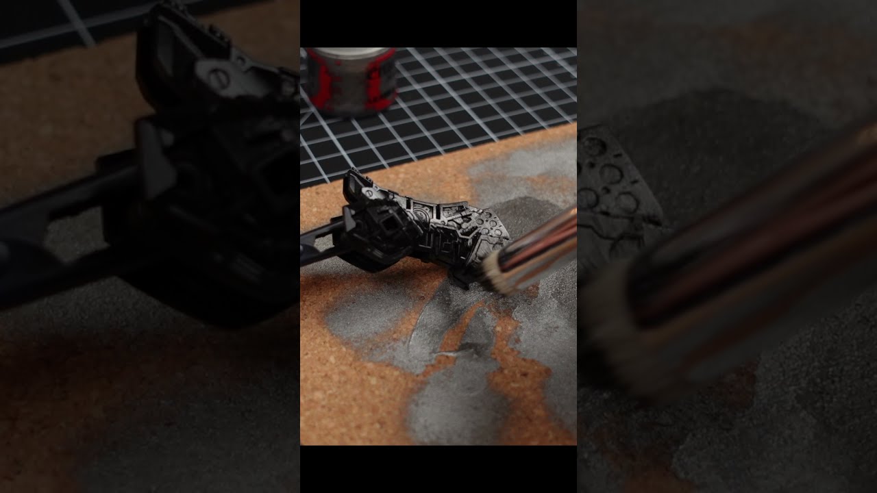 Dry brushing - Easy to paint gunpla #Shorts