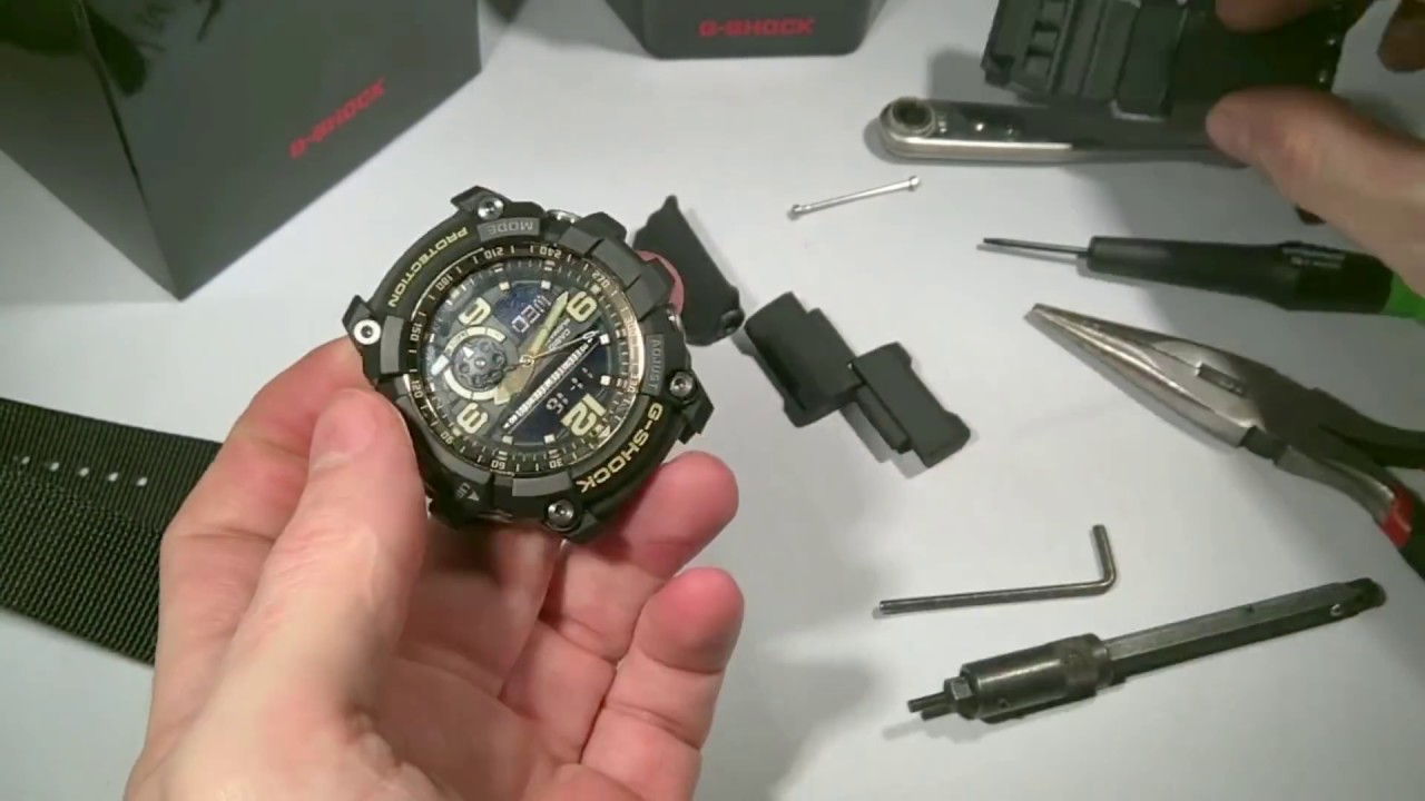 How to change strap band on Casio GShock MudMaster GG1000 with JaysAndKays and NATO ZULU