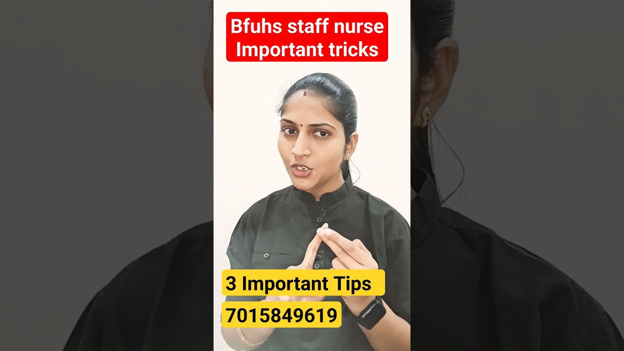 BFUHS Staff Nurse Important Tricks/Last Week Study Pattern/How to crack the Exam ?#punjabstaffnurse