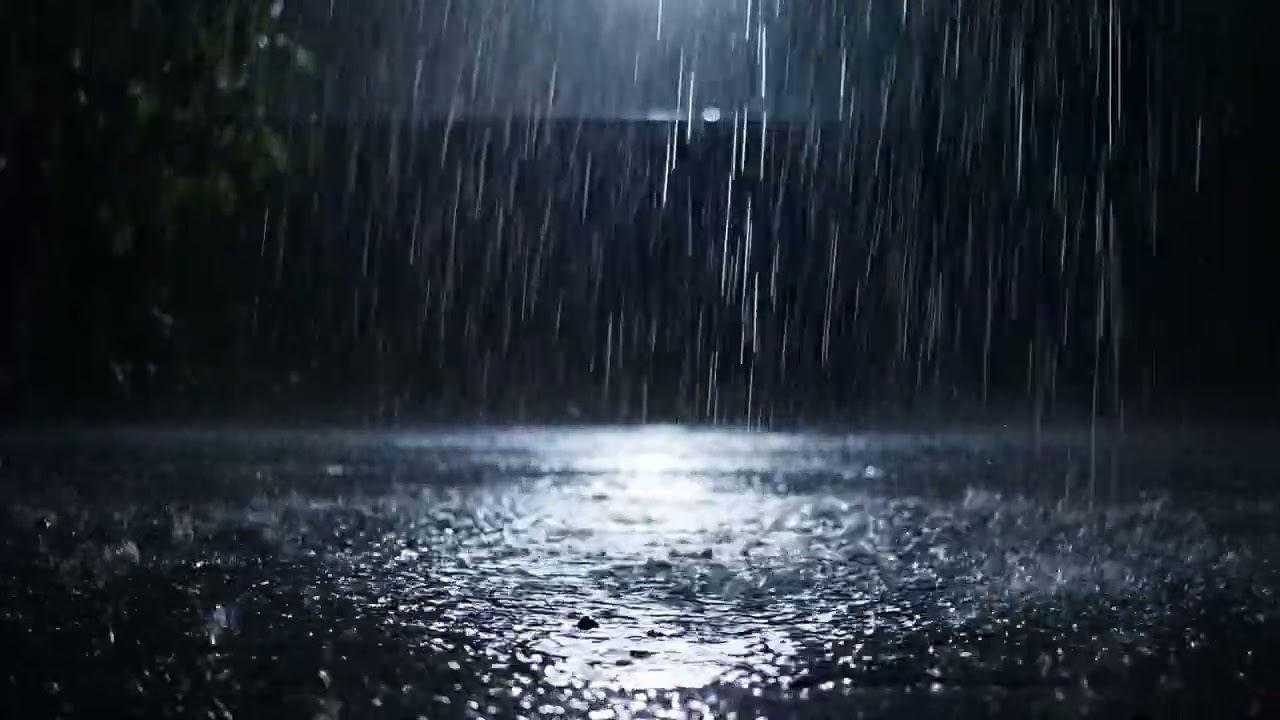 Sleep or Relax with Storm Sounds – Thunder & Rain on the Dark Street.
