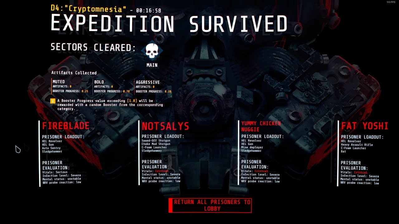 GTFO R6D4 Main Speedrun [World Record] (16:58)
