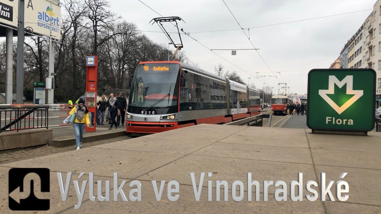 Výluka ve Vinohradské - VÝLUKY V PRAZE [4K]