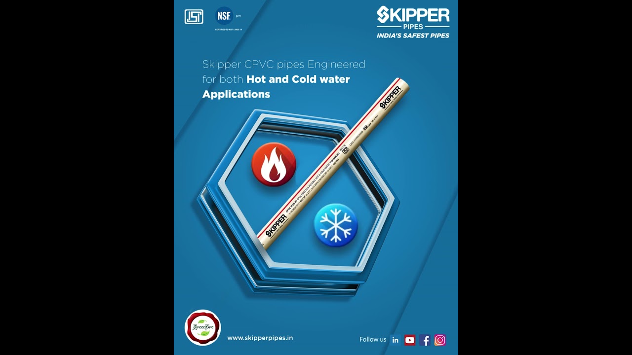 Engineered for both hot and cold water applications 