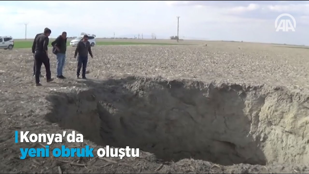 Konya'da yeni obruk oluştu