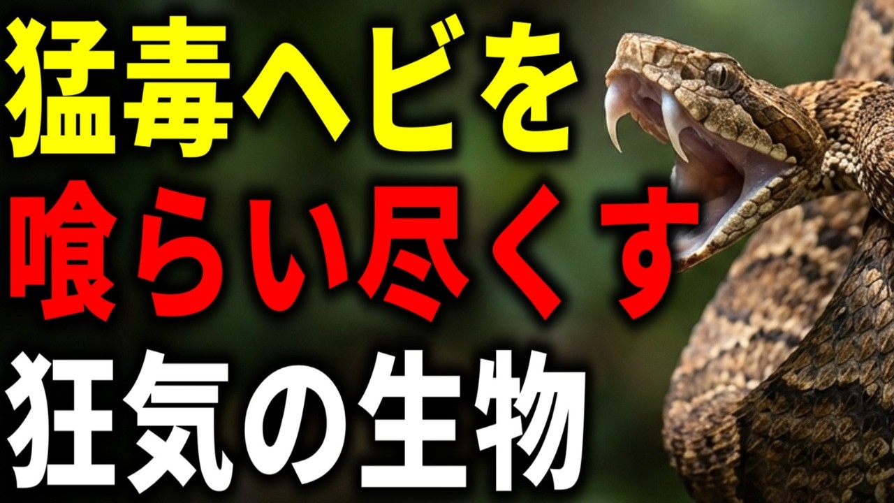 【猛毒】危険度トップクラスの毒ヘビを喰らう生物5選