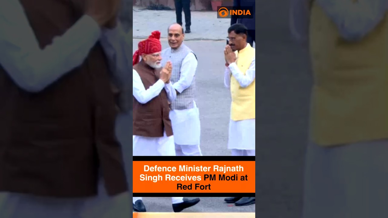 PM Modi Arrives at Red Fort for Independence Day Ceremony