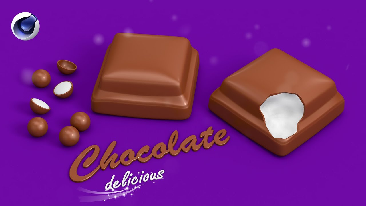 How to create chocolate idea in Cinema 4d modeling, render