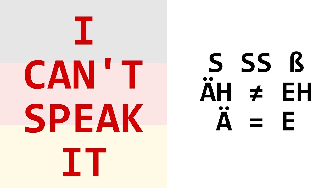 German Orthography (From Someone Who Doesn't Speak German)