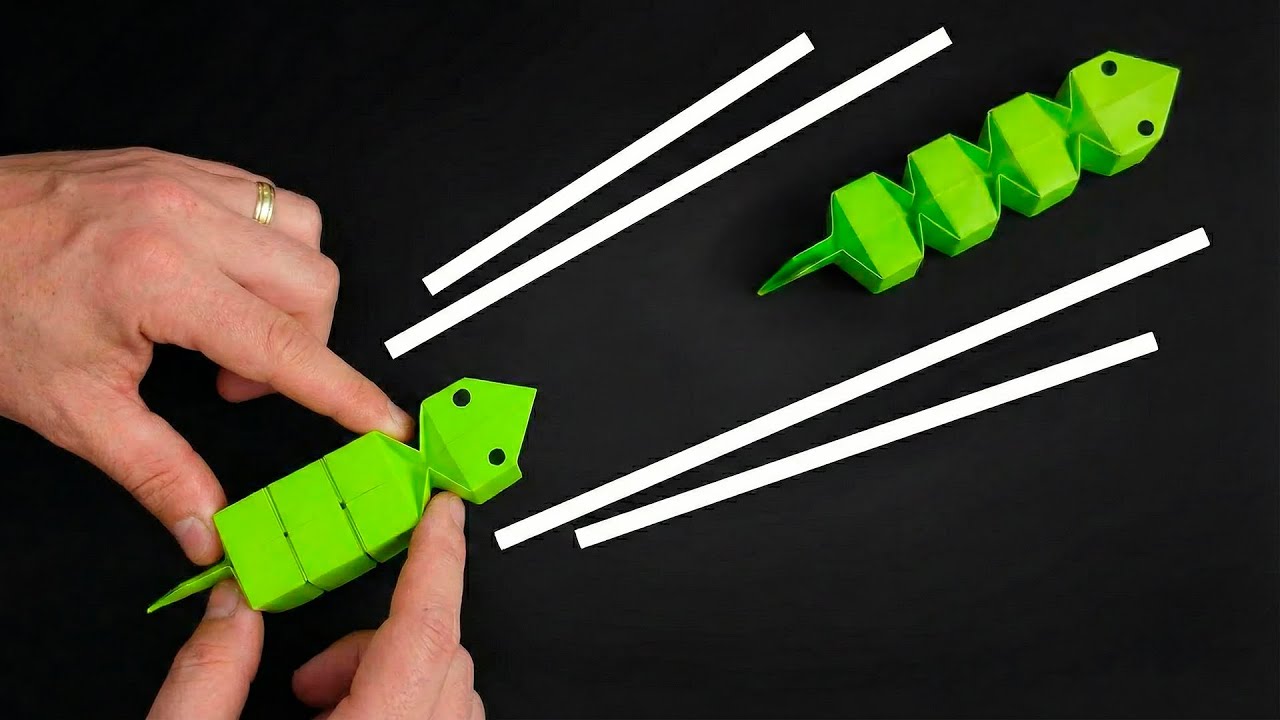 Easy Origami Sliding Snake – Step-by-Step Tutorial