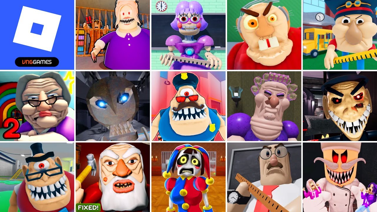Roblox,Toby's HOSPITAL,Miss Marie's Library,Miss Ani-Tron's Detention,ESCAPE EVIL GRANDPA,EPIC SC...