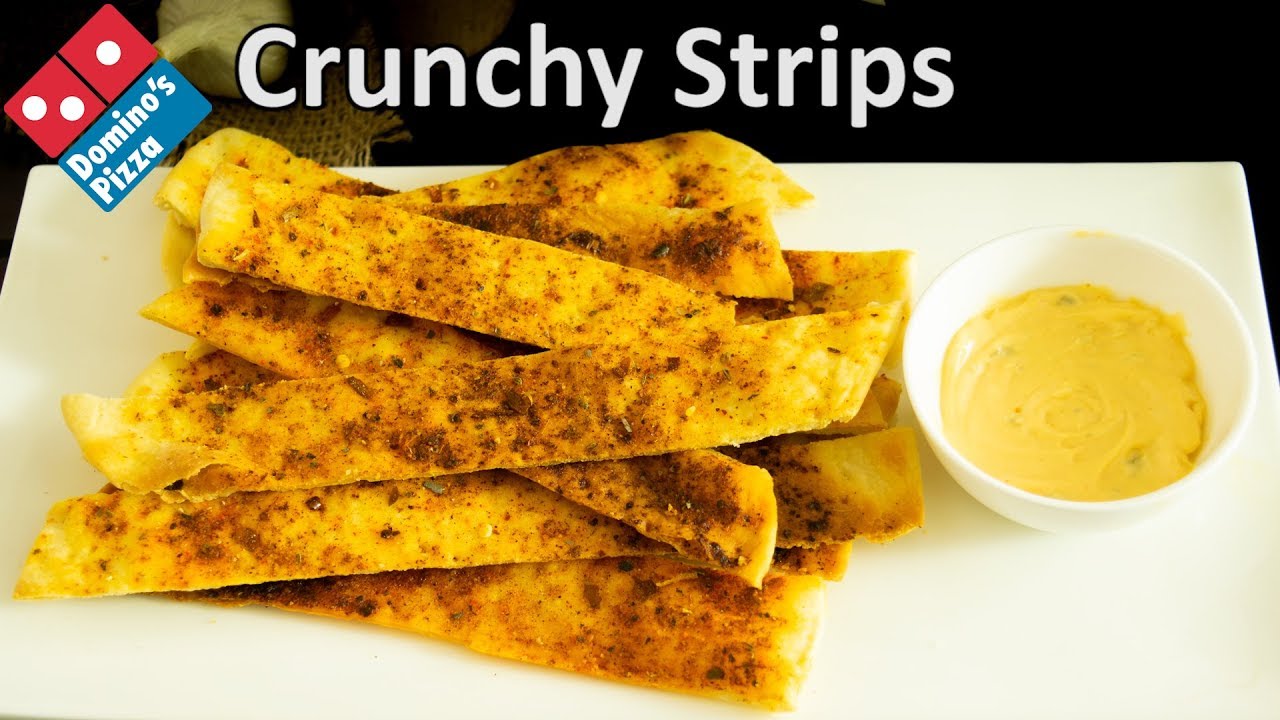 Make Crunchy Strips like Domino's Pizza with Peri Peri Seasoning at home | Crunchy Bread Sticks