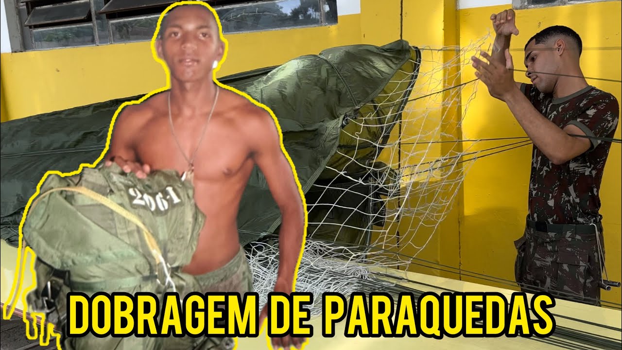 DOBRAGEM DE PARAQUEDAS DE SALTO ENGANCHADO DO PARAQUEDISTA MILITAR - BATALHÃO DOMPSA 🦅