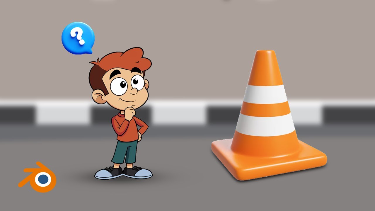 Blender Tutorial | Realistic 3D Pylon Sign from scratch