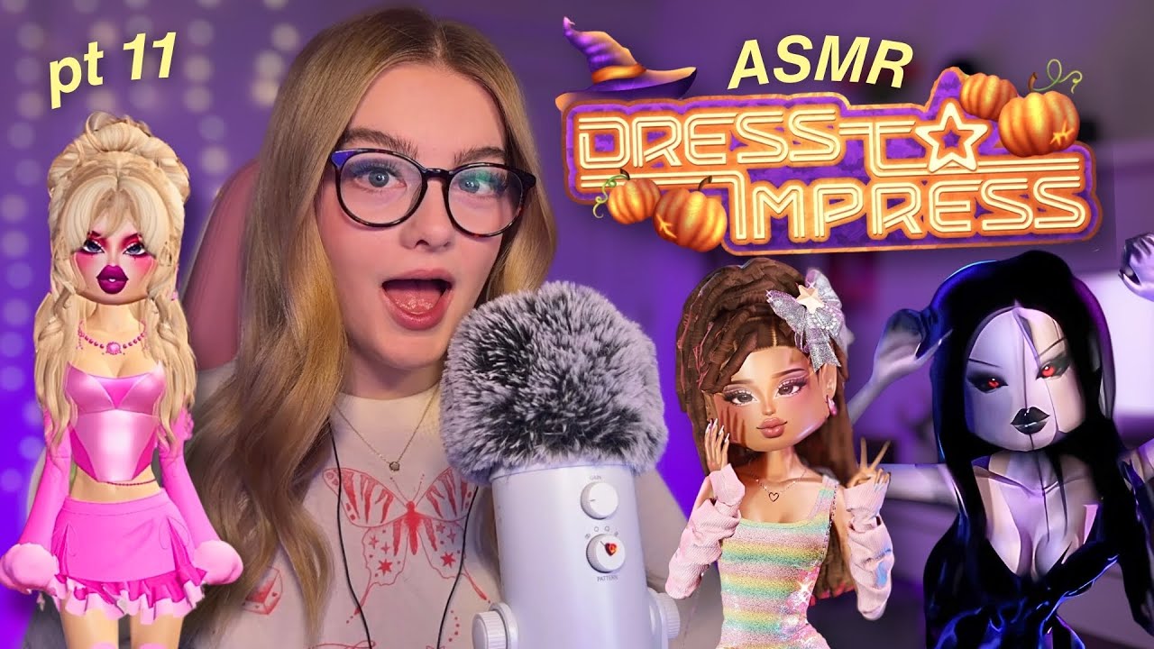 ASMR playing the DRESS TO IMPRESS new *HALLOWEEN UPDATE* !!🎃