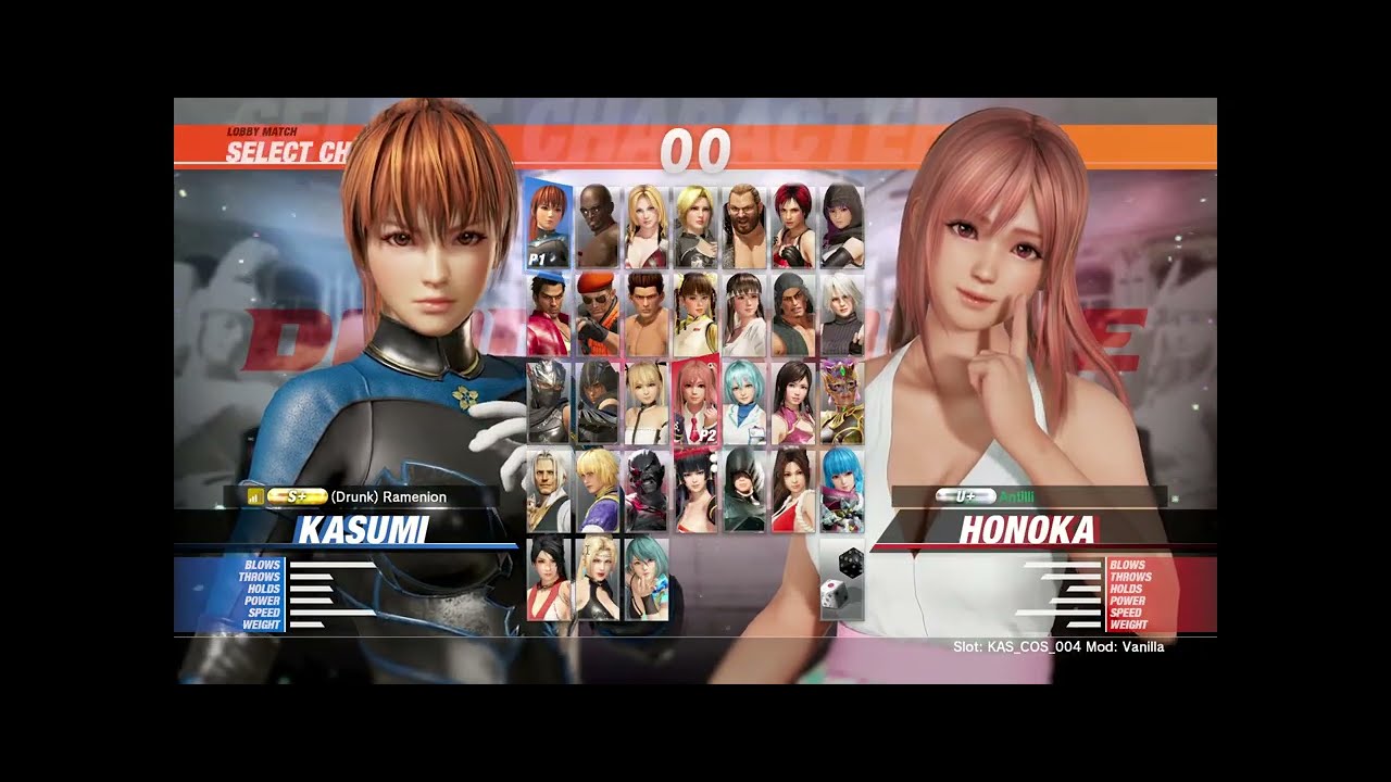 DOA6 Online Casual Matches - Rusty Honoka Fu